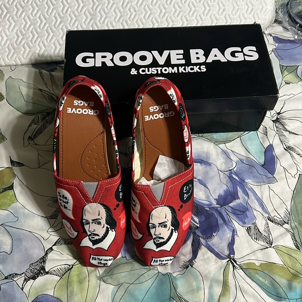 Shakespeare Slipon Shoes, Size 8 1/2. New in box.